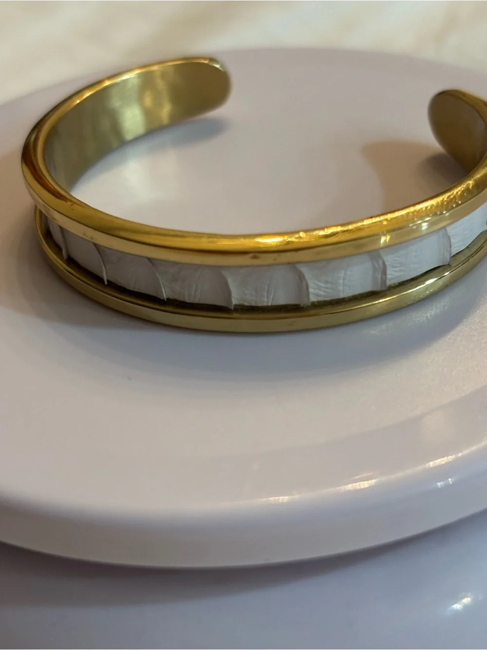 Taylor And Tessier Aspen Python Gold Plated Over Brass Cuff Bracelet